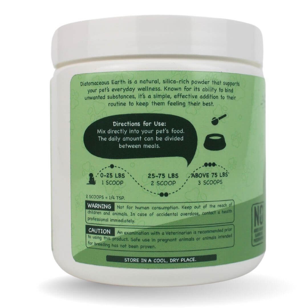 Earth's All-Natural Diatomaceous Earth: 1 LB Herbal Blend For Dogs, Cats & More